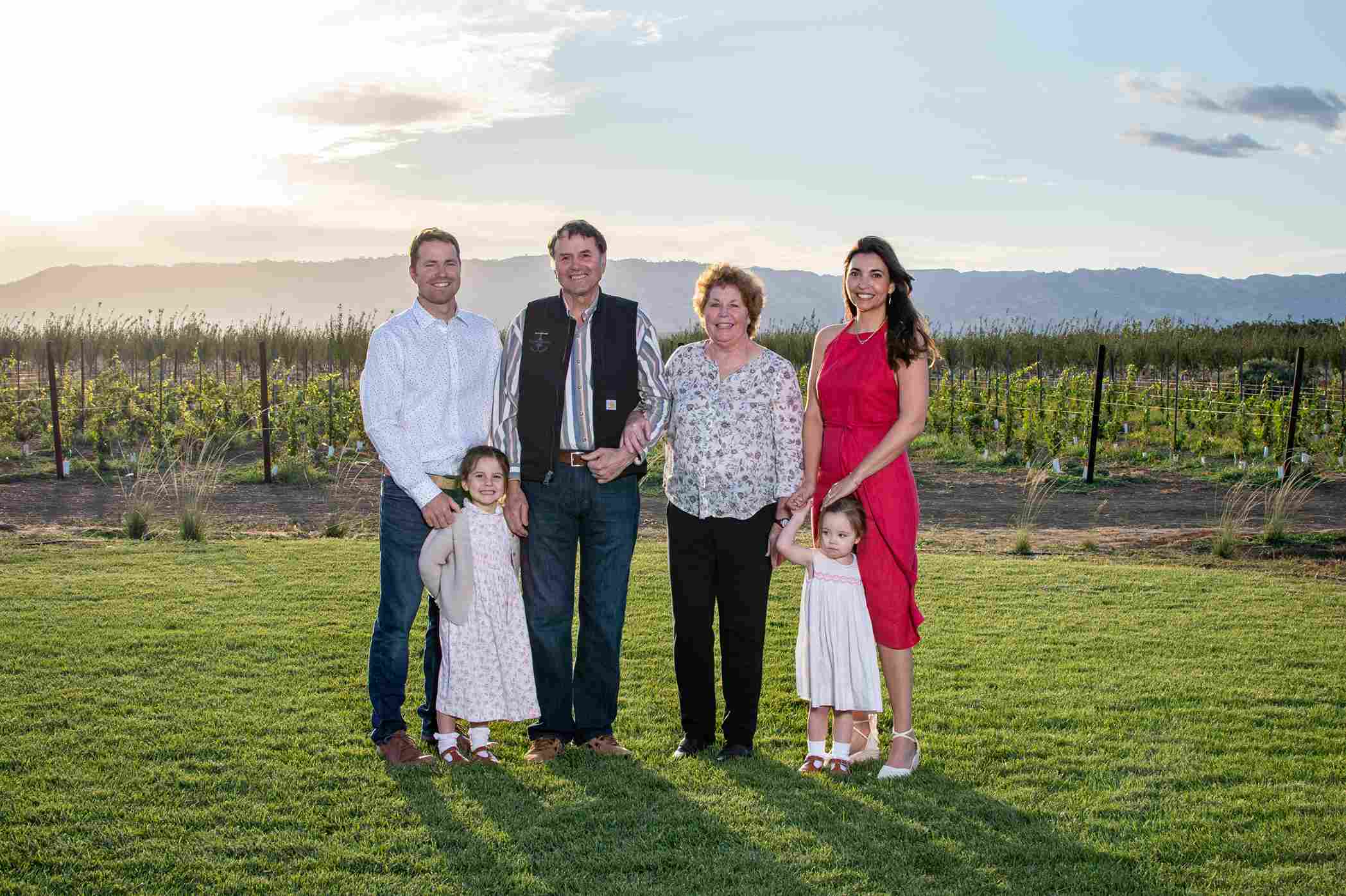 Turkovich family at Winters CA Bitcoin winery vineyard Yolo County